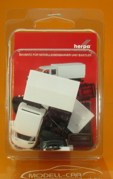 Herpa 013499 Minikit Mb Sprinter 2018 Doka Pritsche Plane Weiß 1:87 Neu Modell-image
