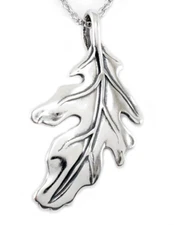 Large Oak leaf Charm Necklace #C116