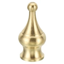 1.8" Tall Brass Lamp Finials Cap Knob 1 Set Lamp Screw Holder Tapped 1/4-27 f...