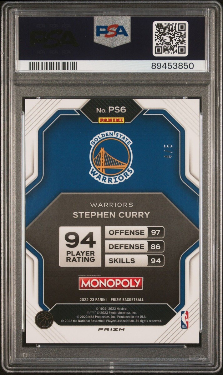 2022-23 Panini Prizm Monopoly Stephen Curry Black Gold #/5