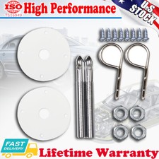 Stainless Steel Mount Hood Pins Kit - 716 Plate Bonnet Lock Kit Racing Style