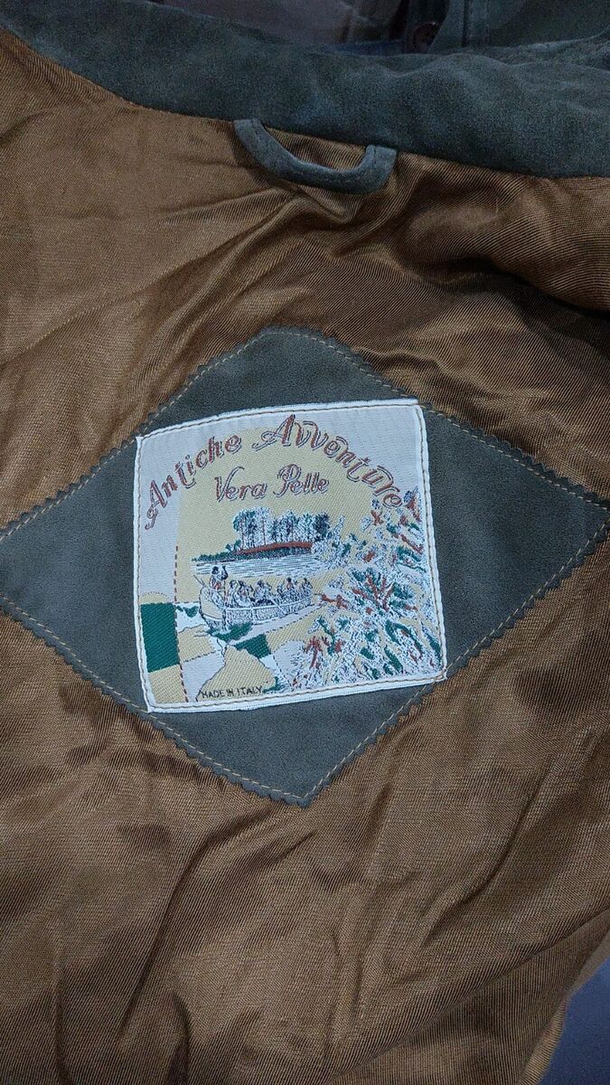 ANTICHE AVVENTURE Lederjacke Gebraucht Man Grün Gr. 54 ANTICHE AVVENTURE Lederjacke Gebraucht Man Grün Gr. 54