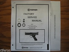 Crosman 600 677 Pistol Seal Kit - Factory Service Manual - Instructions - Guide