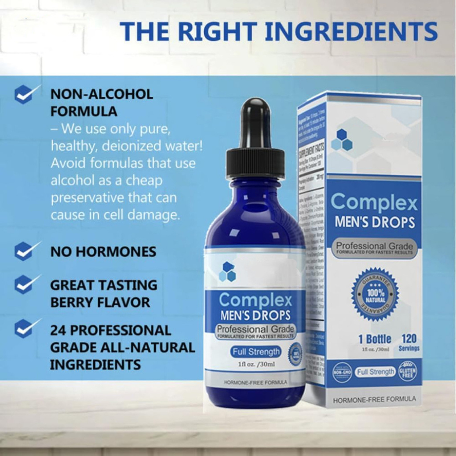 Nexusbio Labs Complex Men's Drops, Secret Drops for Strong Men, Men’s