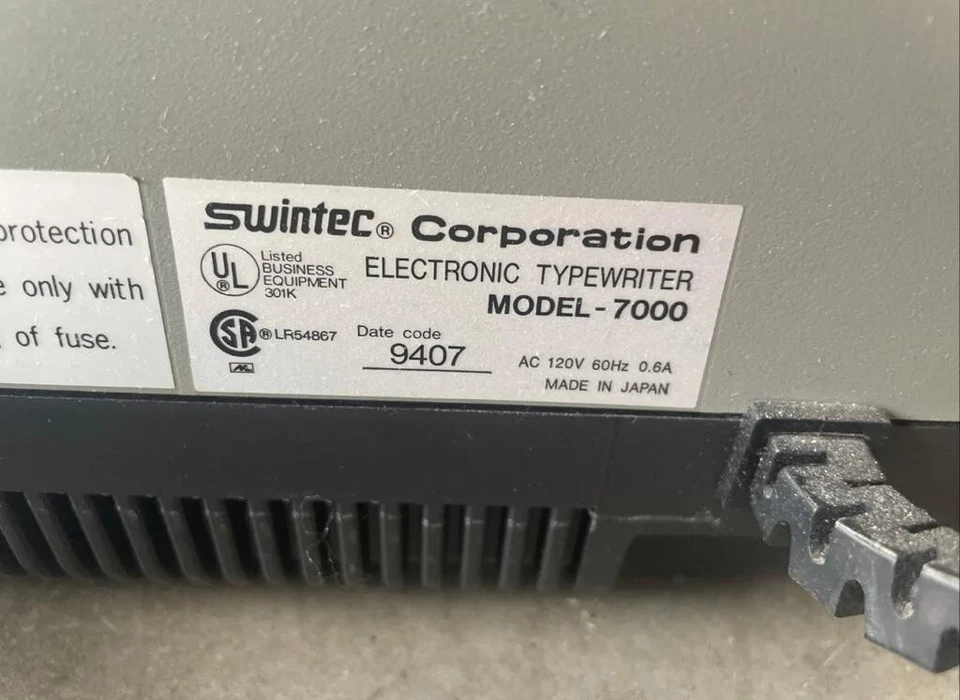 Swintec 7000 Heavy Duty Electronic Typewriter. - Image 4 of 4