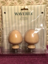 WAVERLY By Kirsch Decorative Finial Smooth Eggcorn Warm Natural  for 1" Rod New
