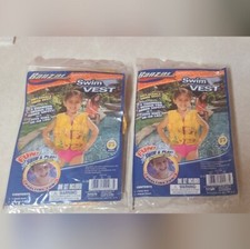 2 Banzai Inflatable Swim Vest Kids 30 - 50lbs Age 3 - 5yrs 2 Chamber...