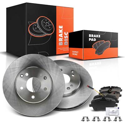 6x New Front Disc Rotors & Ceramic Brake Pads for Mercedes-Benz C230 C240 W203