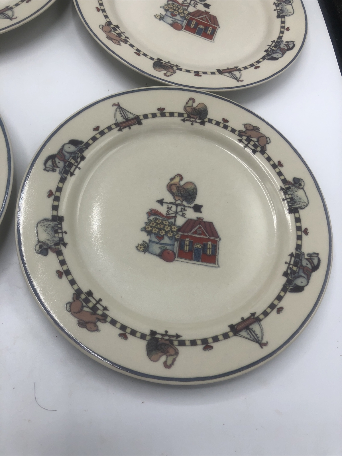 SET OF 6 International Tableworks Windy Hill Susan Winget 7 5/8" Bread Plates