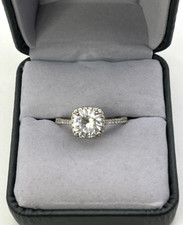 FIRE WHITE Stone HIGH SPARKLE CZ RING Solid Sterling Silver 925 size 8 PAVE'