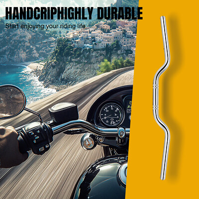 Chrome 1-Inch Drag Handlebar For Harley Dyna Glide Low Rider 2004 – 25mm
