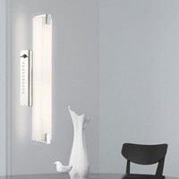 Wandlampe Wohnzimmerleuchte Treppenhausleuchte Led Glas Satiniert Schalter Chrom