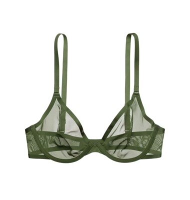 NWT Cuup Bra The Plunge Mesh Vine 38E