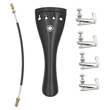Adore Pro Violin Fitting Set Tailpiece, Tail Gut and 4 Fine Tuners for 3/4  4/4