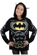 Youth Boys DC Comic Book Batman Cosplay Hooded Sweatshirt W/ Cape Size xL Batman