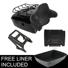 Black King Trunk Pad Rack Mount Plate Fit For Harley Touring 2009-2013 2012