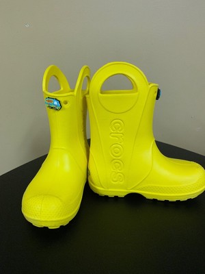 yellow crocs boots
