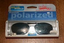 Clip-On Sunglasses SOLAR SHIELD Polarized 44 OVAL UV
