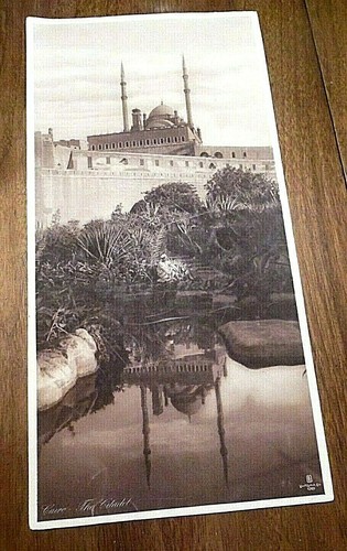1930'S LEHNERT & LANDROCK PANORAMIC EGYPTIAN SEPIA PHOTO THE CITADEL 8 X 16 - 第 1/4 張圖片