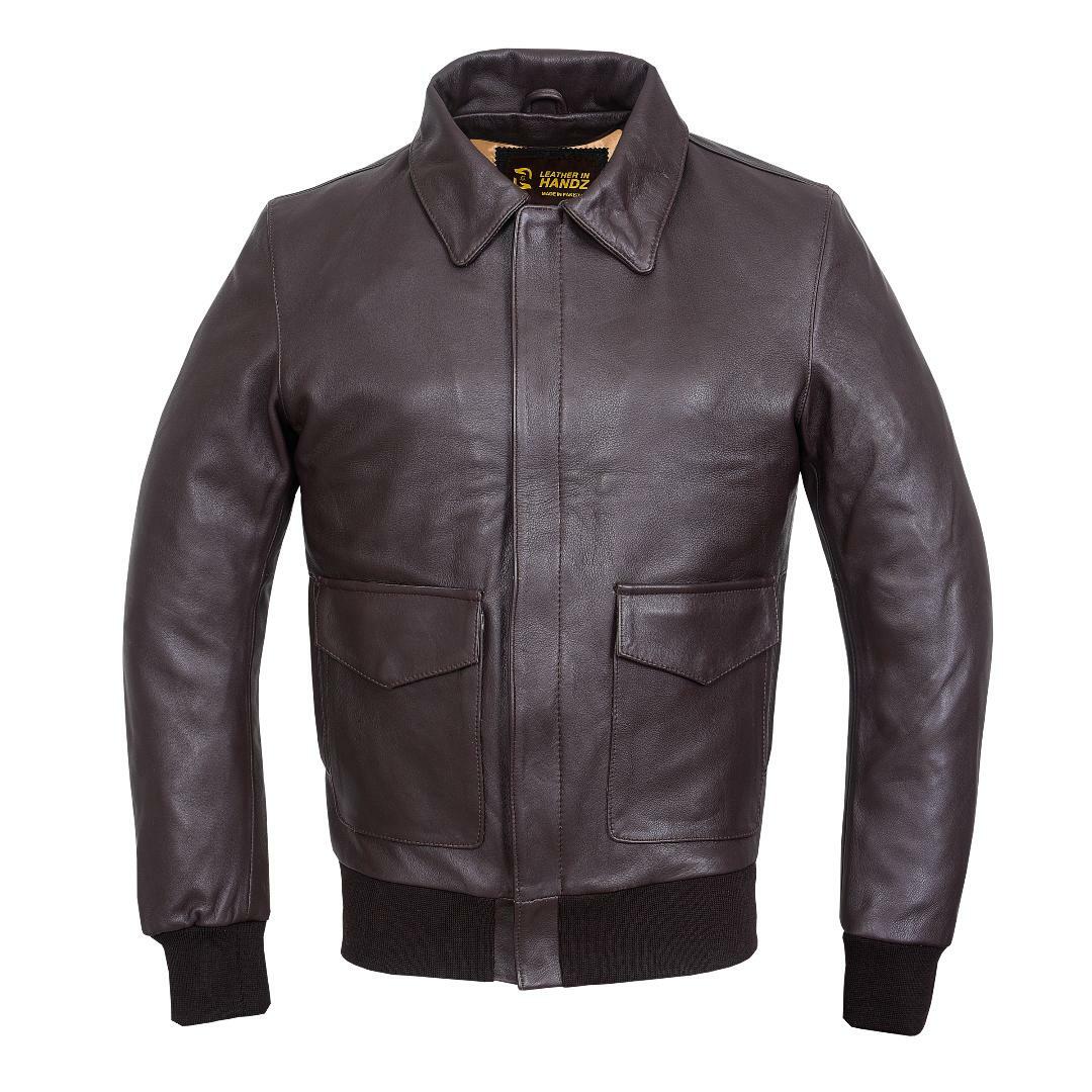 【LLサイズ】90s A-2 real leather bomber cow The A2 Flight Jacket-full Grain Cowhide Leather Bomber