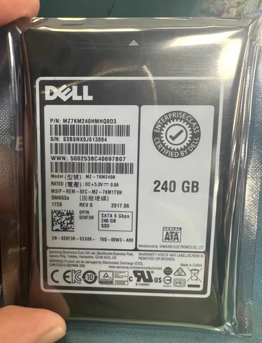 DELL MZ7KM240HMHQ0D3 MZ-7KM240B SM863a 028F3R SATA 6 Gbit/s 240GB SSD - Bild 1 von 1