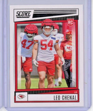 2022 Panini Score #354 Leo Chenal Rookie RC - Kansas City Chiefs - MINT