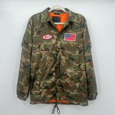 R13 Camo Jacket Womens Xs Oversized Patch Punk Grunge Street Gorpcore Utility