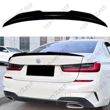 For BMW 3 Series G20 2019-2024 Gloss Black PSM style tail wing top wing spoiler