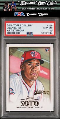 2018 Topps Gallery 126 Juan Soto Artist Proof RC PSA 10 | eBay