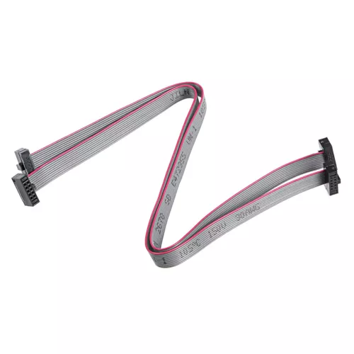 2Pcs IDC 10 Pins Connector Flat Ribbon Cable Female Connector 20cm 1.27mm Pitch