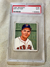 1950 Bowman / KEN KELTNER / #186 / PSA 5 EX / Baseball Card