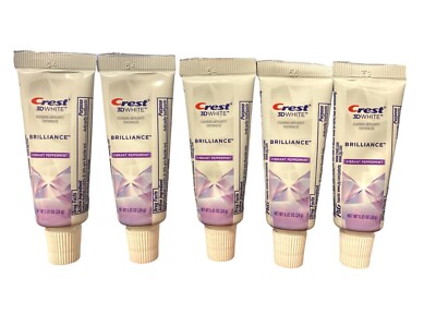 Crest 3D White Brilliance Toothpaste, Vibrant Peppermint, Travel Size, 0.85 oz -