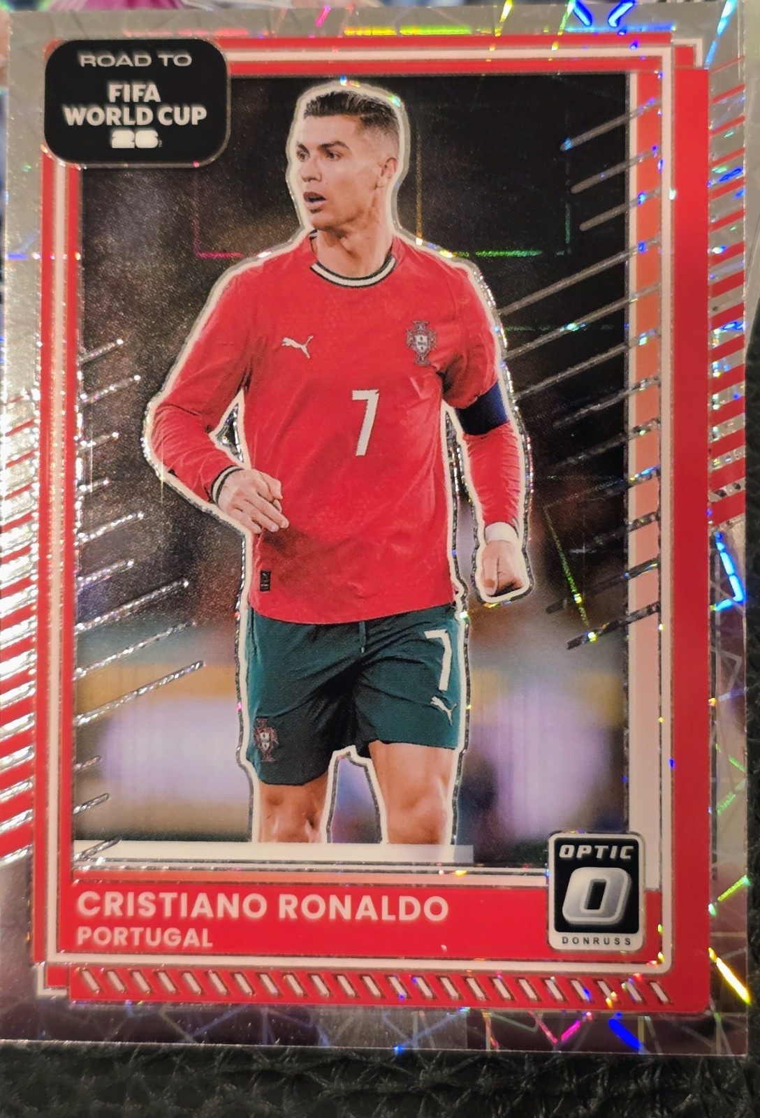 2025-26 Panini Donruss Optic FIFA Cristiano Ronaldo Velocity Prizm #91 Portugal view 1