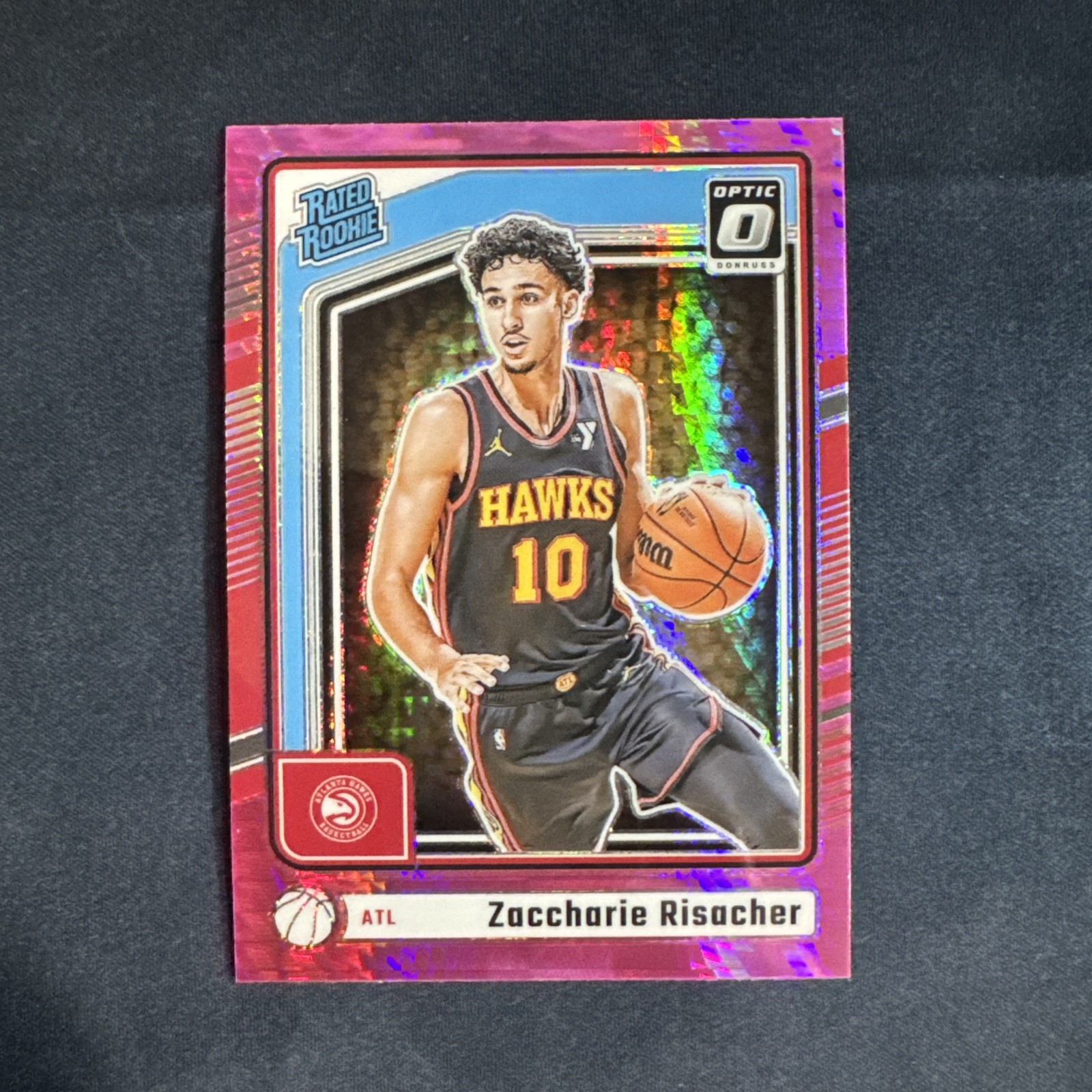 2024-25 Zaccharie Risacher Panini Donruss Optic Pink Hyper Rated Rookie #268