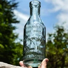 VTG Absolutely Pure Quart Milk Bottle Cow Embossed Glass "The Milk Protector"