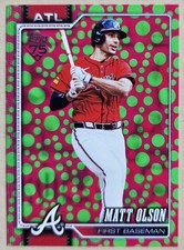 2026 Topps #39 Matt Olson Easter Holiday Green & Pink Polka Dots NM-MINT
