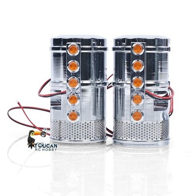 1/14 TAMIYA 56344 56301 Grad galvanisierter Metall Luftfilter für RC Traktor Lkw