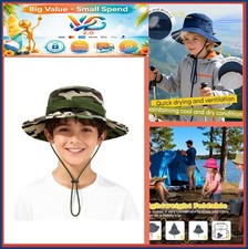Kids UPF 50 Bucket Hat Boys Girls Outdoor Sun Hat Breathable Mesh Fishing
