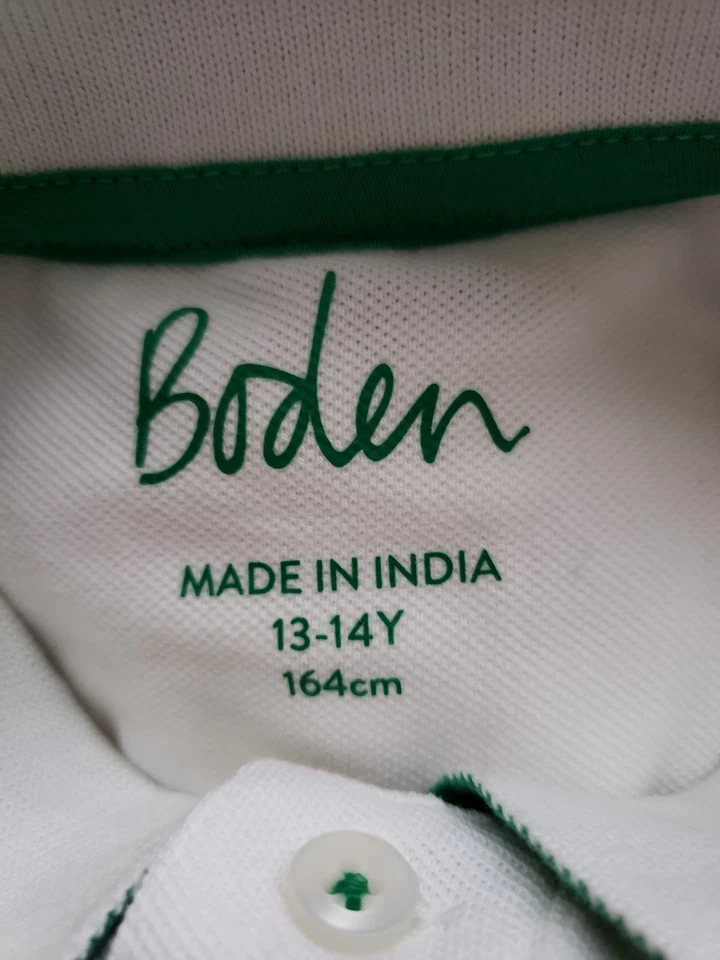 Mini Boden NEW Boy's Pique Polo Shirt in White Sea Creatures Sizes 5-6, 13-14 Y - Image 4 of 4