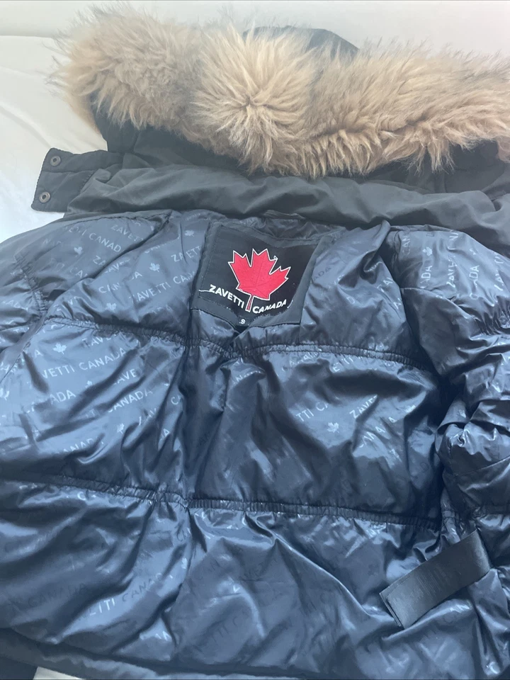 Zavetti Canada Women's Cropped Coat S Changeable Hood with fur - Image 2 of 4