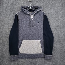 Abercrombie Fitch Muscle Hoodie Mens M Medium Blue Sweatshirt Pullover Heather