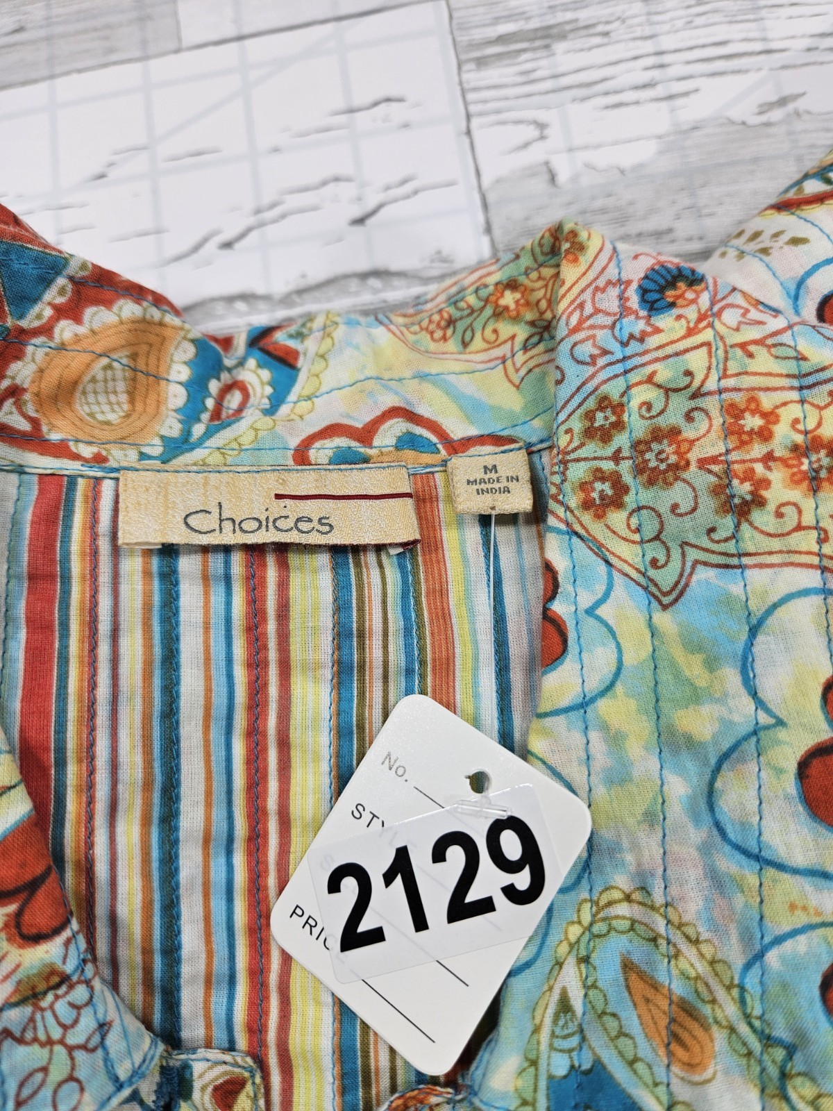 Choices Reversible Cotton Jacket Shell Buttons Fl… - image 17