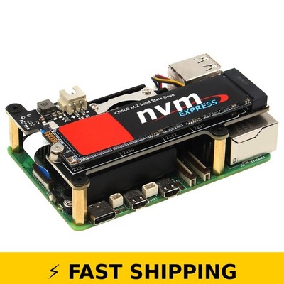 Geekworm X1001 PCIe to M.2 HAT for Raspberry Pi 5 - NVMe SSD Support