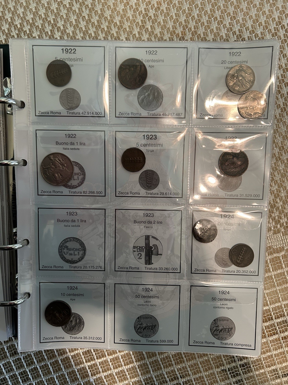 Coins Kingdom of Italy-Vittorio Emanuele III- 1900/1943 With Binder Album