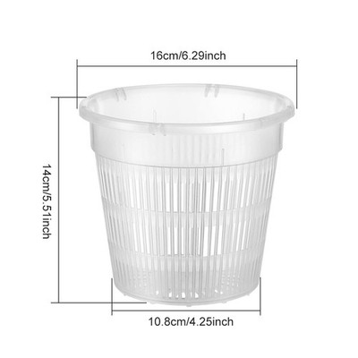 1-30pcs Clear Plastic Orchid Pots with Holes Hollow Breathable Gardening Garden