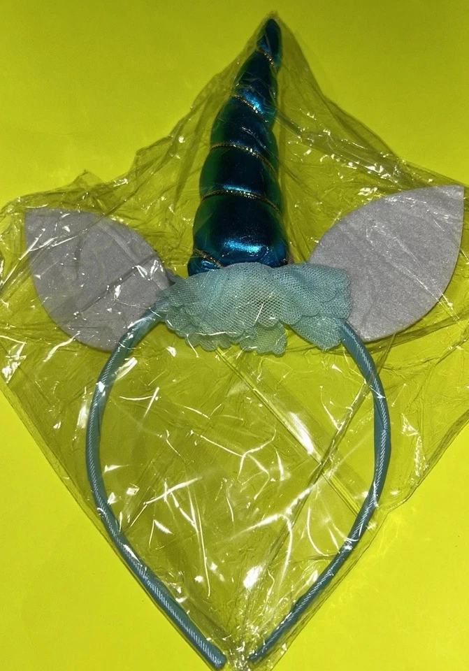 Diadema Unicornio Niñas Dorado Brillante Cuerno Flores - Tiempo de Juego o Disfraz de Halloween Foto 2 de 4
