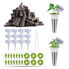 109 Hydroponic Pod Supplies 48 Grow Sponges, Labels & Tweezer for Indoor 0.20 per gallon
