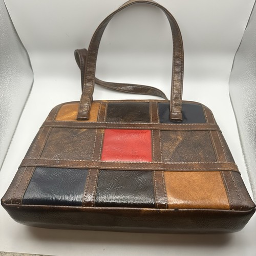 Borsa patchwork quadrata vintage - Foto 4 di 5