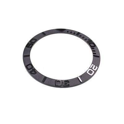 38mm Ceramic Watch Bezel Black For Seiko Yacht-Master Diver SKX007 SKX009 SKX011