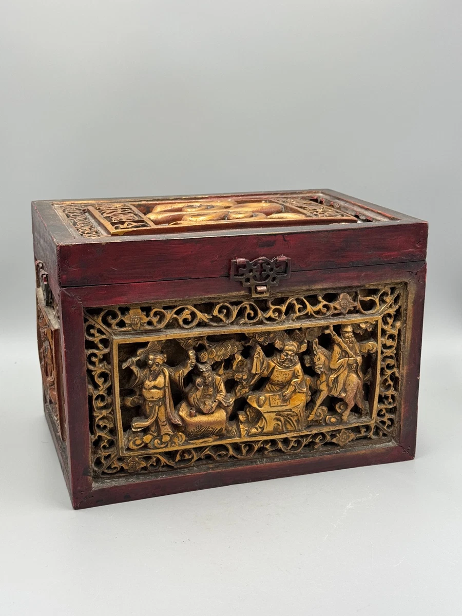 Chinese Wood Carving In Antique Chinese Boxes for sale | eBay